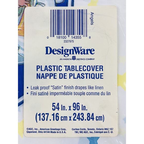Designware Plastic Tablecover Christmas Angles Halo Leak Proof New Satin finish - Picture 9 of 10